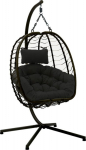 Hanging chair GRANVIN 92x98xH189cm, dark grey