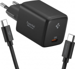 Toalaadija Essential 45W USB-C (adapter + USB-C kaabel 1.2m), must, EE451EU, Spigen