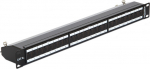 Delock Patch Panel - CAT 6a - RJ-45 X 24 - Jet Black, RAL 9005 - 1U - 48.3 cm (19")
