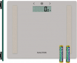 Salter 9113 GFEU12 Compact Glass Analyser Bathroom Scales, Grey