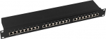 LogiLink EconLine - Patch Panel - CAT 6 - STP - RJ-45 X 24 - Schwarz, RAL 9005 - 1U - 48.3 cm (19")