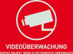 ABUS warning sticker video surveillancence (o.ABUS Logo) 74x52.5mm