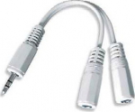 CABLE AUDIO SPLITTER 3.5MM/10CM WHT CCA-415-0.1M GEMBIRD