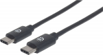 Manhattan Usb-C To Usb-C Cable, 2M, Male To Male, Black, 480 Mbps