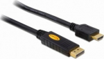 DELOCK Displayport Kabel DP -> HDMI St/St 5.00m schwarz