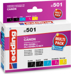 EDDING EDD-501 - Ink on Pigmentbasis - Schwarz - cyan - magenta - Gelb - Canon - Multi pack - PIXMA iP4720 - PIXMA iP4750 - PIXMA iP4820 - PIXMA iP4840 - PIXMA iP4850 - PIXMA iP4940 - PIXMA iP4950, ... - 30.5 ml