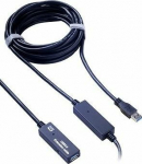 Cable USB PremiumCord USB-A - USB-A 10 m Czarny (ku3rep10)