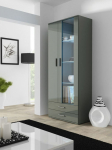 Cama MEBLE Cama display cabinet SOHO S6 2D2S grey/grey gloss