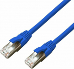 MicroConnect CAT6A S/FTP 0.25m Blue LSZH, Shielded Network Cable, LSZH