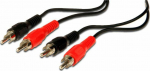 Cable PremiumCord RCA (Cinch) x2 - RCA (Cinch) x2 15m czarny (kjackcmm2-15)