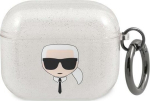 Karl Lagerfeld KLA3UKHGS AirPods 3 cover Glitter Karl`s Head / silver
