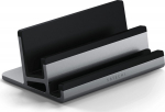 Satechi Dual Vertical Laptop Stand - aluminum laptop stand and iPada (space gray) [SD]