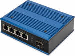 DIGITUS Switch Ind. 4-Port Gigabit 30W PoE Unmanaged blue