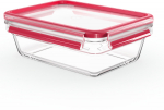 Emsa Clip&Close Glass Food Container 1.3 L red