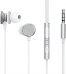 Joyroom JR-EW03 Earphone Wired, In-Ear Headphones with Remote and Microphone, 3.5mm Jack, Silver