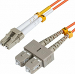 MicroConnect LC/UPC-SC/UPC 2m OM2 Fibre, Patch Cable MM Duplex LSZH