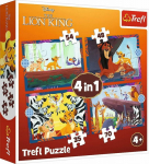 Trefl Puzzle 4w1 The Brave King Lew - together 207 element&oacute;w (34653)