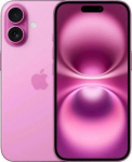 Apple iPhone 16 Plus - 5G smartphone - dual-SIM / Internal memory 256 GB - OLED - 6.7" - 2796 x 1290 pixels - 2 rear cameras 48 MP, 12 MP - front camera 12 MP - pink