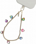 Crong Phone Charm - Lanyard pendant for phone (Rainbow Hearts)
