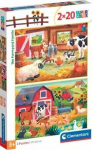 Clementoni Puzzle SuperColor The Farmyard Family 2x20 element&oacute;w (24818)