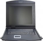DIGITUS 17" LCD KVM-Console, 1-Port VGA, Turkish keyboard