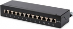 DIGITUS Patchpanel 1HE 12-Port Cat6A shielded black