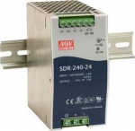 240W slim and high efficiency DIN rail power supply 48V 5A with PFC, MEAN WELL