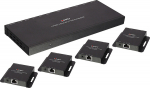 LINDY Extender & Splitter HDMI & IR Cat6 Loop Out 4 Port 50m