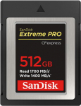 SanDisk SDCFEXPRESS 512GB EXTREME PRO, 1700MB/S R 1400MB/S W 4X6