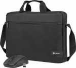 Natec Genesis Notebook Bag 15.6 inches Wallaroo 2 z wireless mouse, czarna