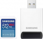 Samsung PRO Plus MB-SD512SB - Flash memory card, - 512GB - Video Class V30 / UHS-I U3 / Class10 - SDXC UHS-I - wei&szlig; (MB-SD512SB/WW)