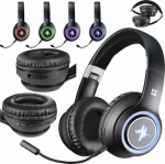 KIN Defender Headphones Headphones with a microphone Defender FREEMOTION B571 Wireless Bluetooth illuminated + MP3 Player + microphone, czarne