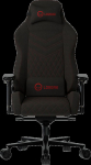 LORGAR Ace 422, Gaming chair, Anti-stain durable fabric, 1.8 mm metal frame, multiblock mechanism, 4D armrests, 5 Star aluminium base, Class-4 gas lift, 75mm PU casters, Black + red