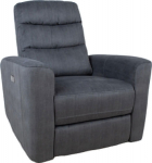 Recliner armchair GASTON electric, grey velvet