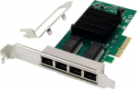 MicroConnect Network Card PCIe x4 I350-T4, Quad-1GbE RJ45