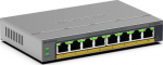 NETGEAR 8-PORT POE+ 1G PLUS SWITCH, POE BUDGET 123 W FANLESS