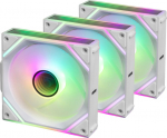 Blackstorm Luna MAG-INF ARGB PWM Reverse fan pack, white, 120 mm, 3 pcs