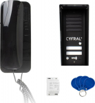 COSMO DIGITAL INTERCOM 2-TENANTS BLACK CASSETTE BLACK UNIPHONES