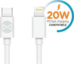 Kabel USB Techonic TelForceOne Forever kabel USB-C - Lightning 1.0 m 3A white
