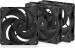Arctic Cooling Arctic P12 Pro Reverse Fan 3-pack Sort 120 mm