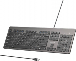 Wired keypad Unitek SlimTap USB-A, szara