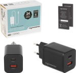 Movano Loader GaN 45W USB-C PD + USB-A (czarna)