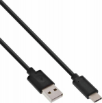 Kabel USB InLine USB-A - USB-C 1 m Czarny (35731)