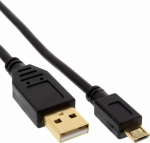 Cable USB InLine USB-A - microUSB 1.5 m Czarny (31715P)