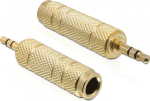 DELOCK Klinke Adapter 3.5mm -> 6.3mm St/Bu gold