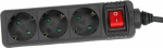 Power Strip InLine 3 jack 3 m czarna (16433S)