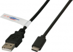 EFB Elektronik EFB USB2.0 Anschlusskabel A-C,St.-St.,1m,schwarz,Premium