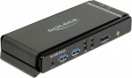 Delock DisplayPort 1.2 KVM Switch 4K 60 Hz with USB 3.0 and Audio
