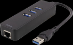 DELTACO network adapter USB-A. 3x USB-A