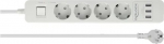 Delock Extension Socket - Steckdosenleiste - Wechselstrom 250 V - 4000 Watt - Eingabe, Eingang power CEE 7/7 - output terminals: 4 (3 x USB Typ A, 4 x CEE 7/3)